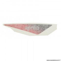 Autocollant PIAGGIO Face avant gauche origine 5A000290 pour scooter Aprilia 50 SR Motard (véhicule gris-blanc ou orange)