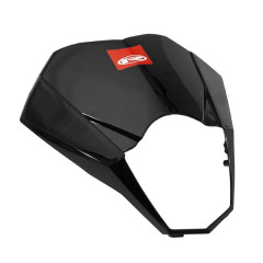 Plaque phare-tête de fourche adaptable noir brillant OEM 0-000.620.5308 pour Rieju 50 MRT 2009+, MRT Enduro 2009+, MRT Pro 2009+, MRT SM 2009+