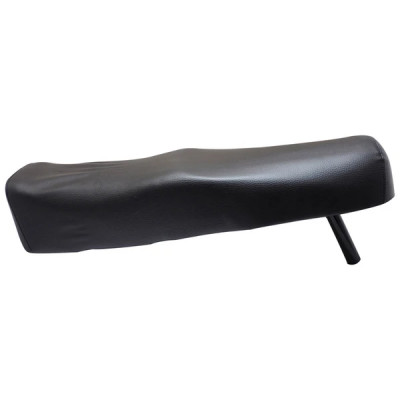 Selle biplace adaptable noire avec fixation et tube D25.5 pour Peugeot 103