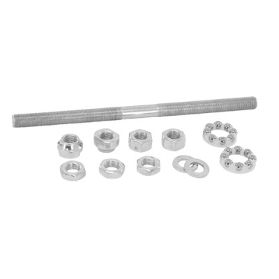 Axe de roue adaptable Diam 11 x 100 x 200 mm (complet)