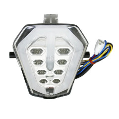 Feu arrière adaptable transparent à LEDs avec clignotant intégré homologué Suzuki 1000 GSX-R après 2017 -AVOC-