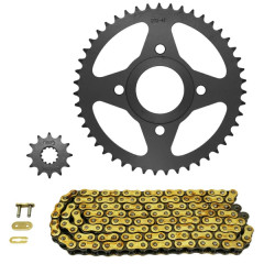 Kit chaîne AFAM 420 12x47 (démultiplication origine) Yamaha 50 TZR 1997-2000