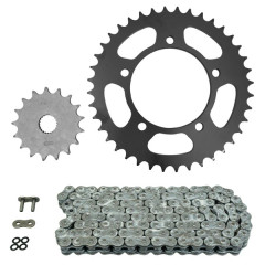 Kit chaîne AFAM 520 17x40 (diamètre couronne 100-120-10.5) Aprilia 125 RS 2006-2012 (démultiplication origine)