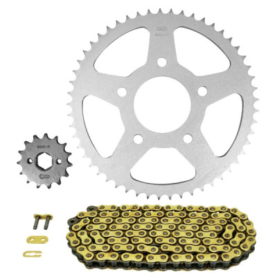 Kit chaîne AFAM 428 15x53 (démultiplication origine) Honda 125 XL R 1982-1997