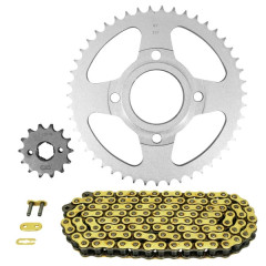 Kit chaîne AFAM 428 14x47 (diamètre couronne 58-90-10.5) pour Honda 125 XL S 1979-1982, XR 1979-1982 (démultiplication origine)