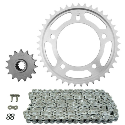 Kit chaîne AFAM 525 15x41 (diamètre couronne 112-138-12.25) Honda 500 CBF 2004-2007