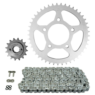 Kit chaine AFAM 525 16x45 (diamètre couronne 80-110-12.5) pour Honda 750 XRV 750 Africa Twin 1993-2003