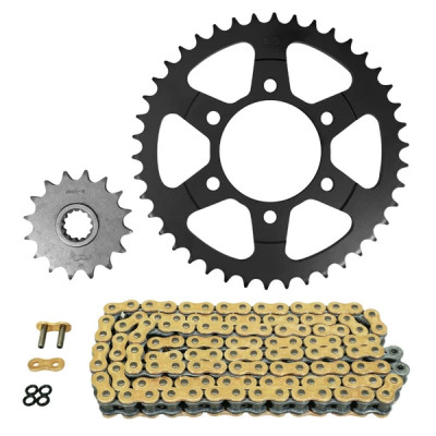 Kit chaine AFAM 525 16x42 (diamètre couronne 80-104-10.5) pour Kawasaki 1000 Z 2003-2006