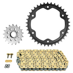 Kit chaîne AFAM 525 17x38 (démultiplication origine) pour KTM 1290 Super Duke R 2014-2023, 1390 Super Duke R EVO 2023
