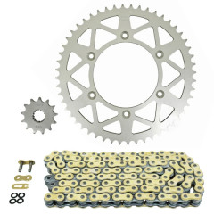 Kit chaîne AFAM 520 13x50 pour KTM 300 EXC TPI 2018-2020, 300 EXC 2006-2017 (démultiplication origine)