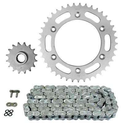Kit chaîne AFAM 520 16x41 (diamètre couronne 125-150-8.5) pour moto KTM 790 Duke 2018-2020 (démultiplication d'origine)