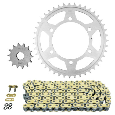 Kit chaîne AFAM 520 14x43 pour Yamaha 300 MT03 2016-2023, YZF R3 2015-2020 (démultiplication origine)