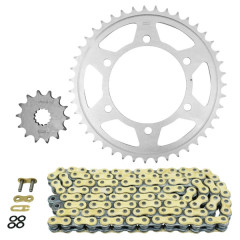 Kit chaîne AFAM 520 14x43 pour Yamaha 300 MT03 2016-2023, YZF R3 2015-2020 (démultiplication origine)