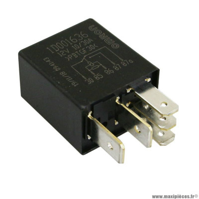 Relais 12V 30A PIAGGIO avec résistance OEM 1D001636 pour maxi-scooters 125-350-500 MP3, X10, 125-250-300 Vespa GTS, Aprilia 1000 RSV-2, Tuono V2, Falco, Caponord