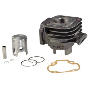 Kit cylindre piston DOPPLER fonte pour scooter 2T 50cc - modèles MBK Booster Spirit, Stunt, Rocket, Yamaha BW's