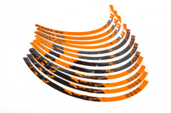 Autocollant de jantes STAGE6 17 pouces orange - noir