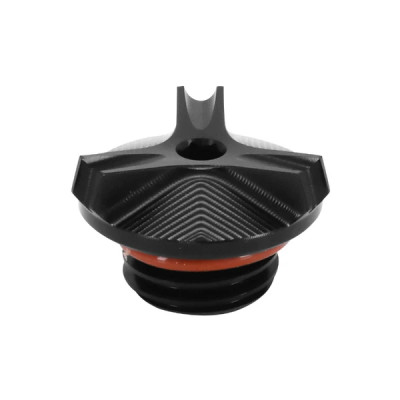 Bouchon remplissage d'huile AVOC Alu CNC anodisé noir Kawasaki 900 Z900