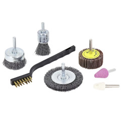 Brosse, meule et roue abrasive TIVOLY blister 7 pièces
