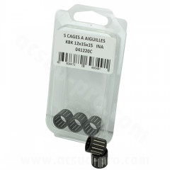 Cages à aiguilles de piston adaptable 12 X 15 X 15 Minarelli AM6 MBK Yamaha Rieju Sherco Beta Derbi Gilera (x5)