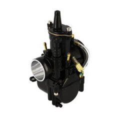 Carburateur adaptable PWK 30 noir avec power jet (boisseau plat/starter tirette)
