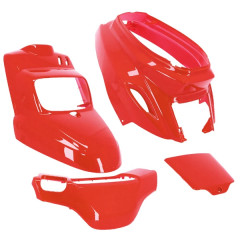 Carrosserie-carénage adaptable rouge (kit 4 pièces) MBK 50 Booster 2004+-Yamaha 50 BWS 2004+