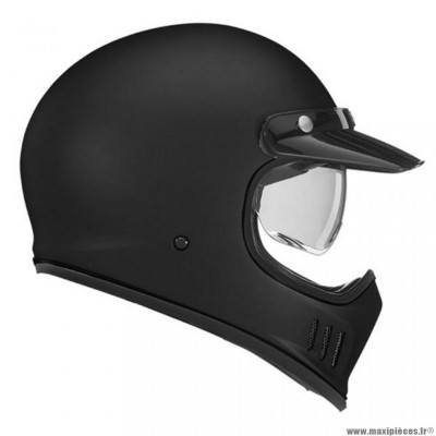 Casque intégral NOX vintage écran solaire premium noir mat T63-64 XXL