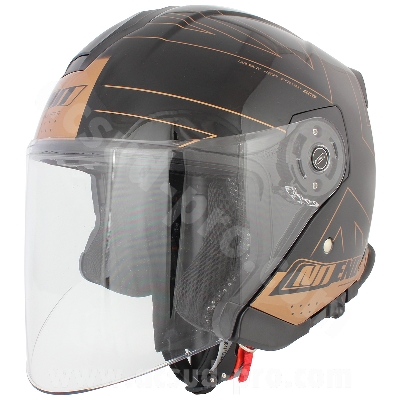 Casque jet NOEND double écran union black gold XS