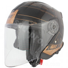 Casque jet NOEND double écran union black gold XS