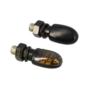 Clignotant BLACKWAY bios LED noir (x2) - homologué CE