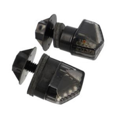 Clignotant BLACKWAY LED noir homologué CE spécial MP3