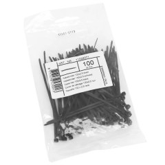 Collier de serrage adaptable nylon noir 2,5x100mm (x100)