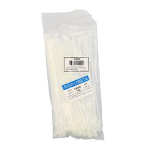 Collier de serrage adaptable plastique transparent 4,8x200 mm (x100)