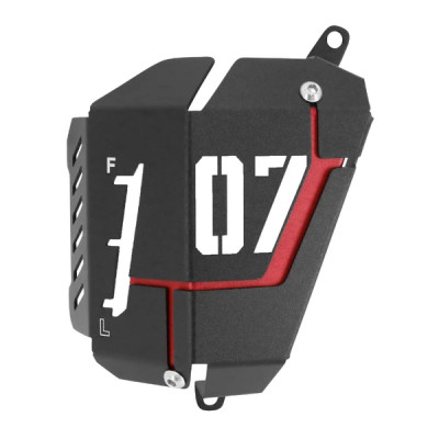 Couvercle de protection bocal de liquide de refroidissement AVOC alu noir-rouge pour moto Yamaha 700 MT-07 2013-2017