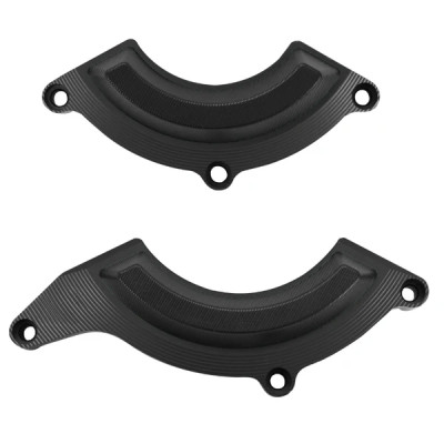 Couvre-protège carter partiel AVOC alu CNC anodisé noir (x2) pour Kawasaki 900 Z900