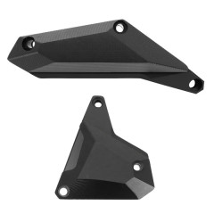 Couvre-protège carter partiel AVOC alu CNC anodisé noir (x2) pour Yamaha 700 MT-07 2014-2018