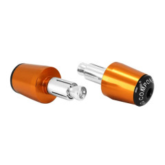 Embout de guidon AVOC alu anodisé orange pour KTM 125 Duke (paire)