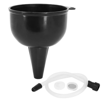 Entonnoir adaptable avec grille, filtre inox et un tube
