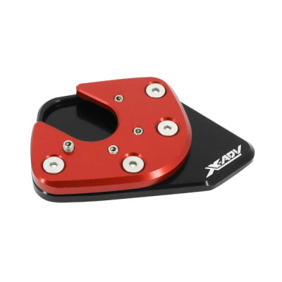 Extension-agrandisseur béquille AVOC alu CNC anodisé noir-rouge pour maxi-scooter Honda 750 X-ADV