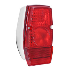 Feu arrière adaptable rouge-chrome 2 ampoules Peugeot 103-MBK 51