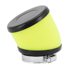 Filtre à air TOP PERFORMANCES mousse jaune - noir fixation coude diamètre 49 mm