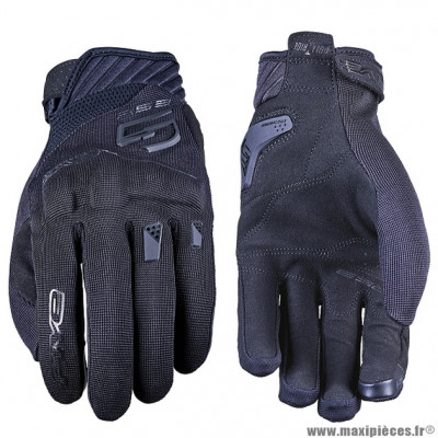 Gants FIVE GLOVES coques noirs certification EN 13594:2015