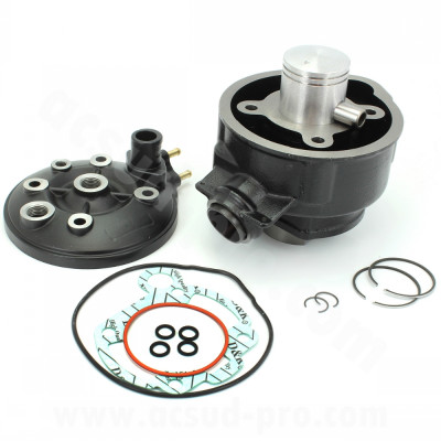 Haut moteur moto CARENZI fonte adaptation Minarelli AM6 50 / Beta 50 RR / MBK 50 X-Power / Yamaha 50 TZR / Peugeot 50 XPS / Rieju 50 RS / Sherco 50 (cylindre + culasse)