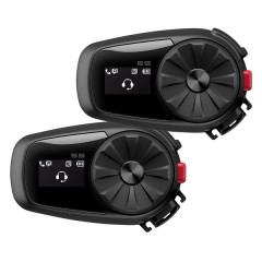 Intercom adaptable Bluetooth 5.1 jusqu'à 2 utilisateurs - 700m portée avec écran LCD