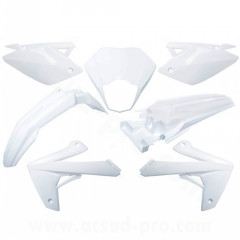 Kit carrosserie TNT blanc 7 pièces Rieju MRT 50 2009-2021
