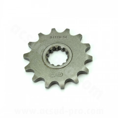 Pignon sortie de boîte DID 14 dents 420 MBK 50 X-Power / Yamaha 50 TZR / Peugeot 50 / Rieju 50 SMX
