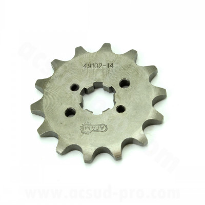 Pignon sortie boite DID 14 dents 420 Derbi Senda 50 Euro 2 + Euro 3 / DRD / GPR / Gilera 50 SMT / RCR