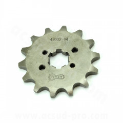 Pignon sortie boite DID 14 dents 420 Derbi Senda 50 Euro 2 + Euro 3 / DRD / GPR / Gilera 50 SMT / RCR