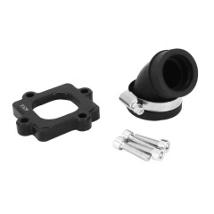 Pipe admission TOP PERFORMANCES 360° montage avec carburateur Mikuni TM 24 pour MBK Nitro, Yamaha Aerox (Minarelli horizontal)