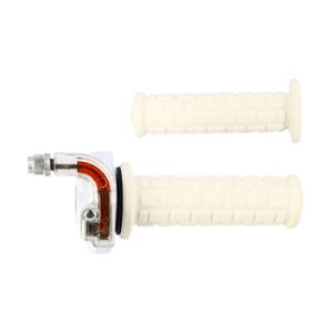 Poignée gaz TUN'R métal blanche