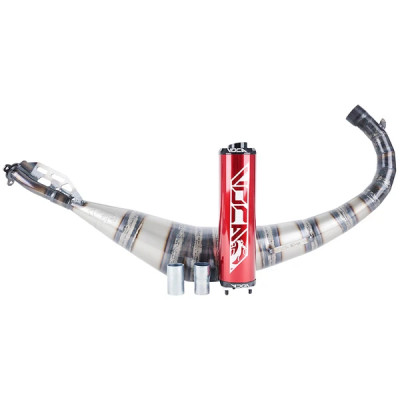 Pot 50 Voca Racing passage bas silencieux alu rouge pour Beta 50 RR 2021+